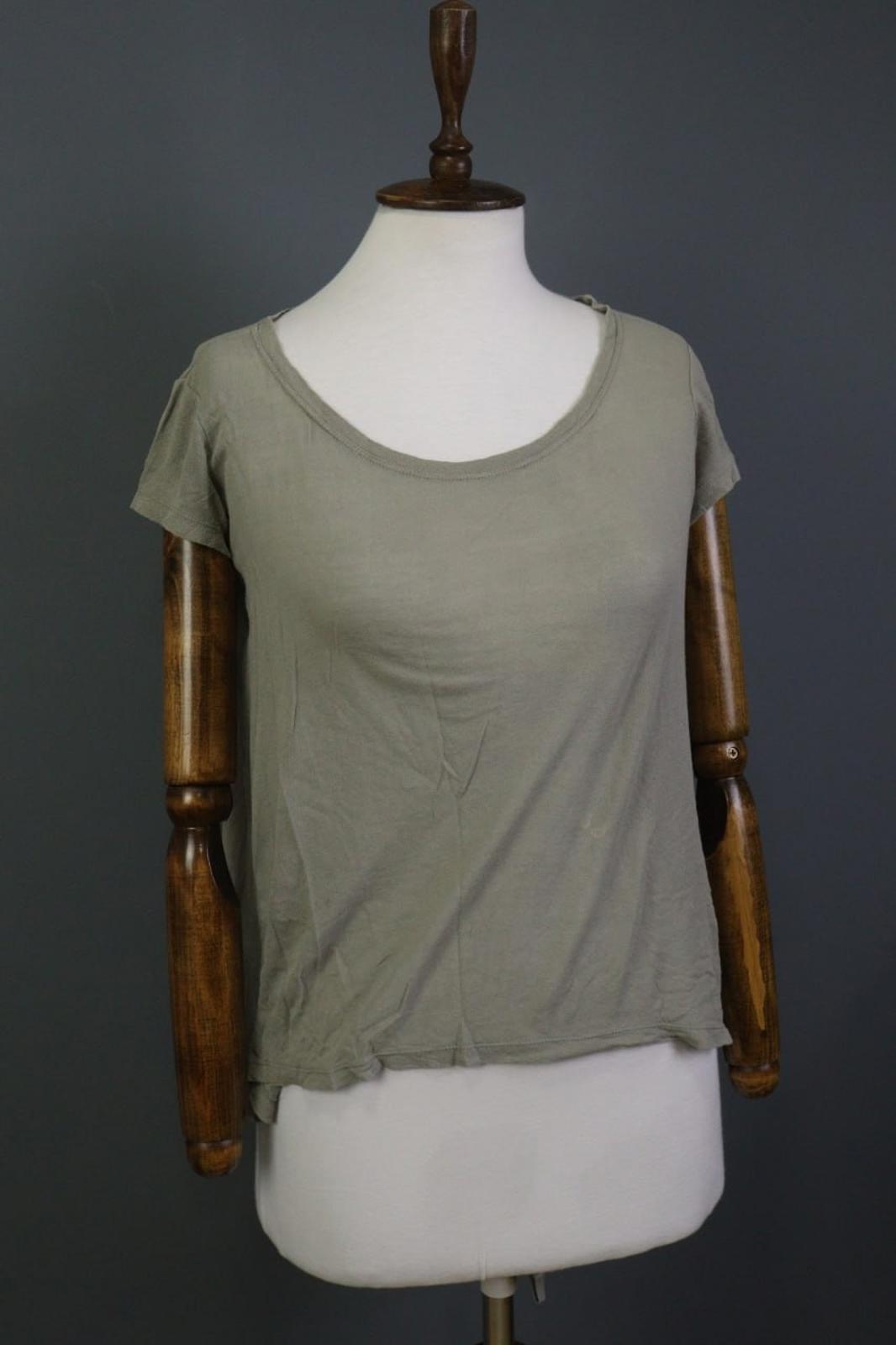 TRANSIT PAR-SUCH Gray Crew Neck Casual Short Sleeve Pullover T-Shirt Top – Size 2