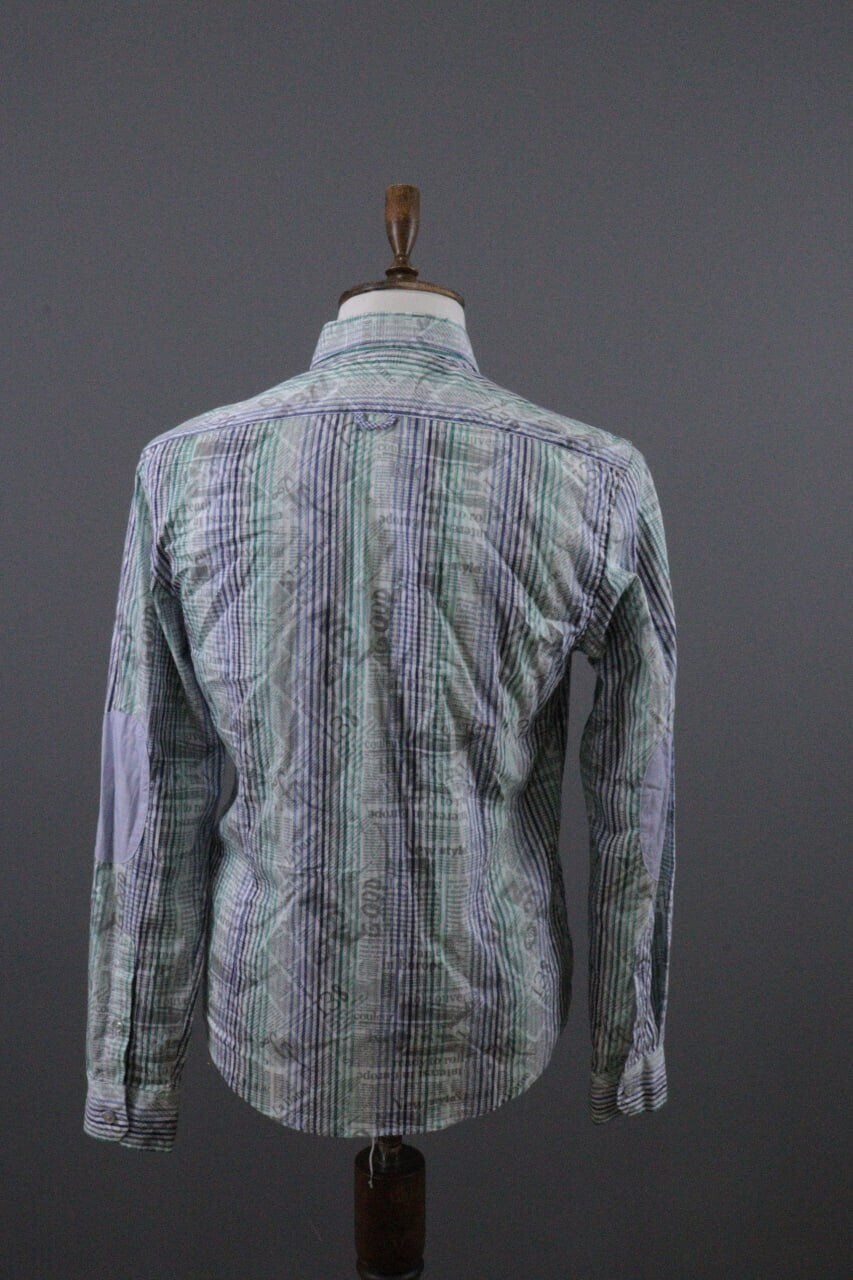 Desigual Barcelona Multicolor Striped Long Sleeve Button Down Shirt – Size L