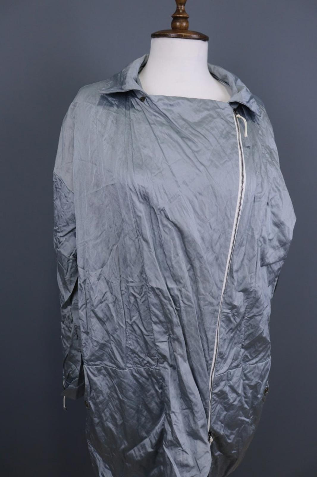 ANNETTE GORTZ Gray Collared Long Sleeve Full Zip Windbreaker Rain Coat – Size 42