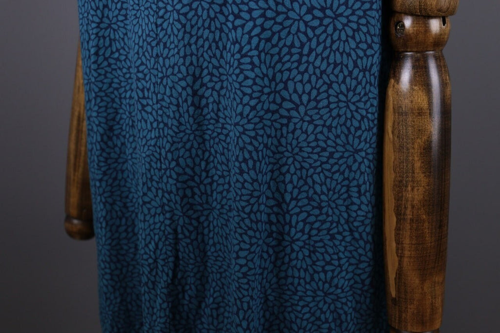 Gudrun Sjoden Blue Floral Oversize Lagenlook Long Sleeve Tunic Dress – Size L