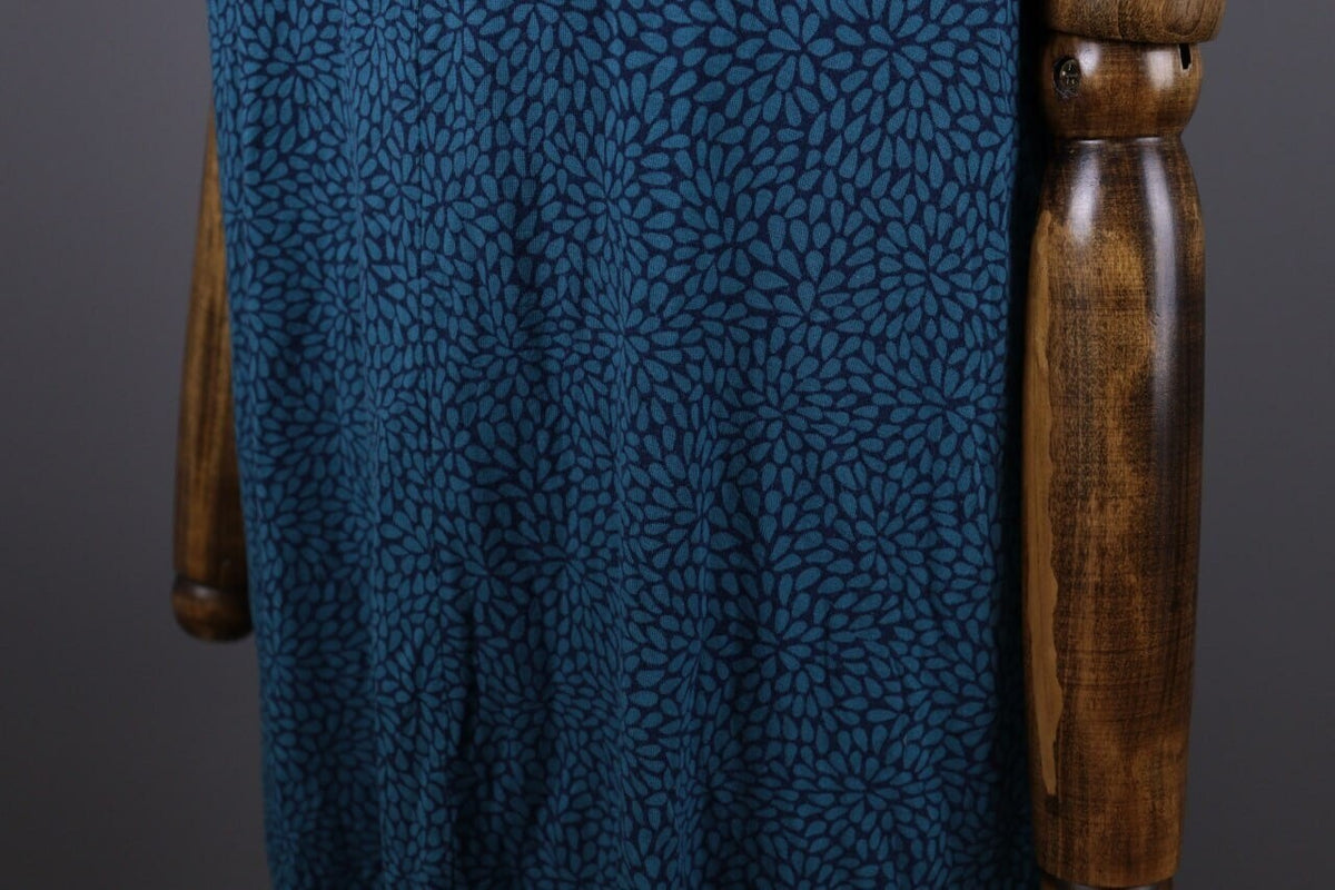 Gudrun Sjoden Blue Floral Oversize Lagenlook Long Sleeve Tunic Dress – Size L