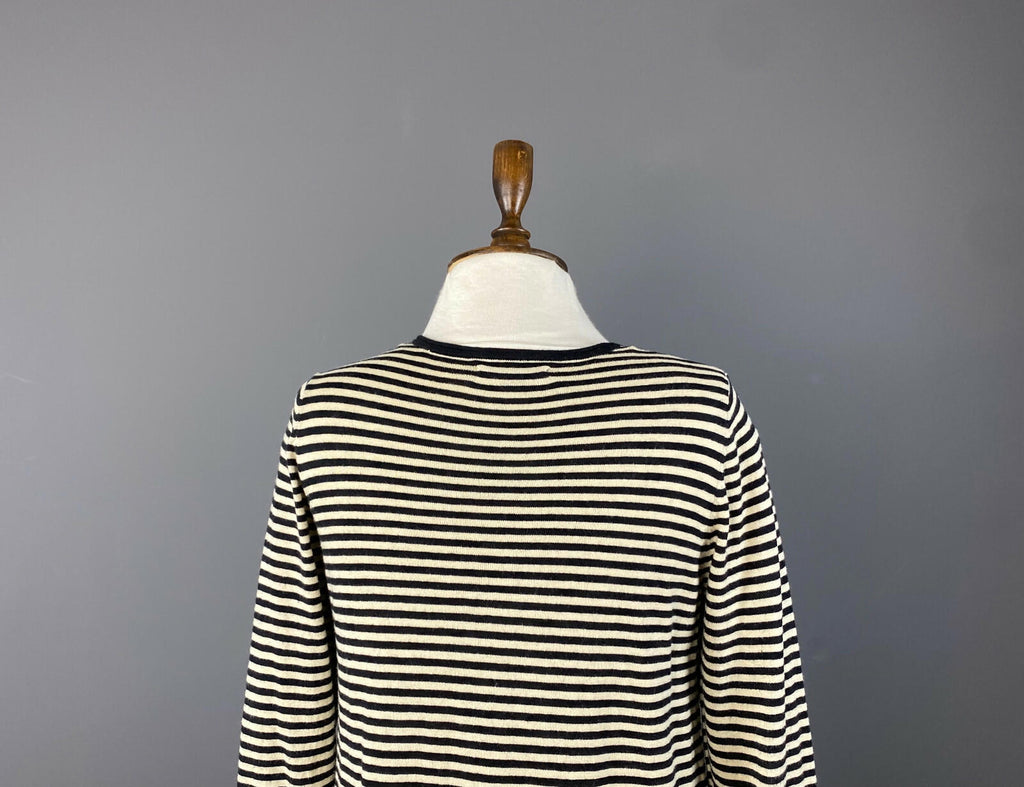 GUDRUN SJODEN Striped Wool Long Sleeve Top Tunic – Size S