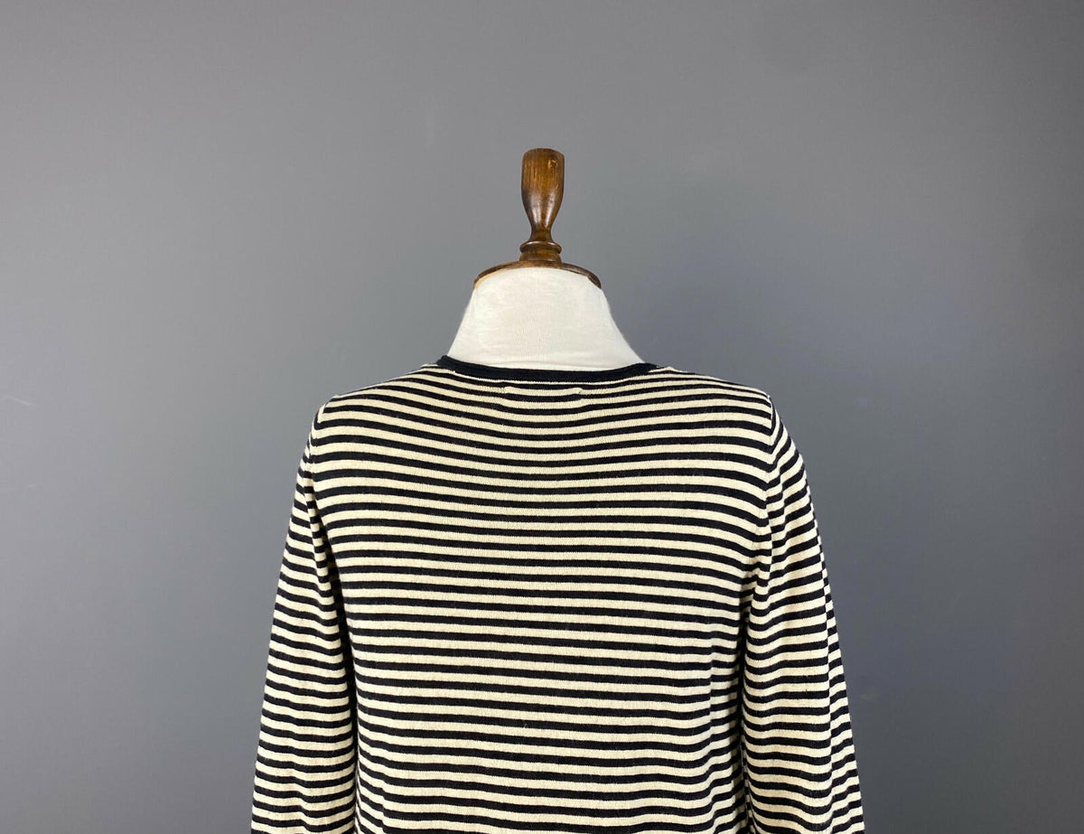 GUDRUN SJODEN Striped Wool Long Sleeve Top Tunic – Size S