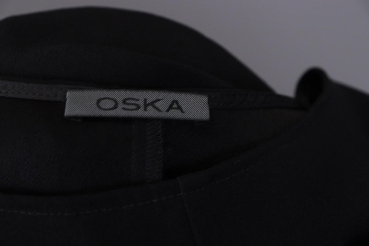 BNWT OSKA Black Lagenlook Oversize Long Sleeve Sweater Midi Dress – Size 1