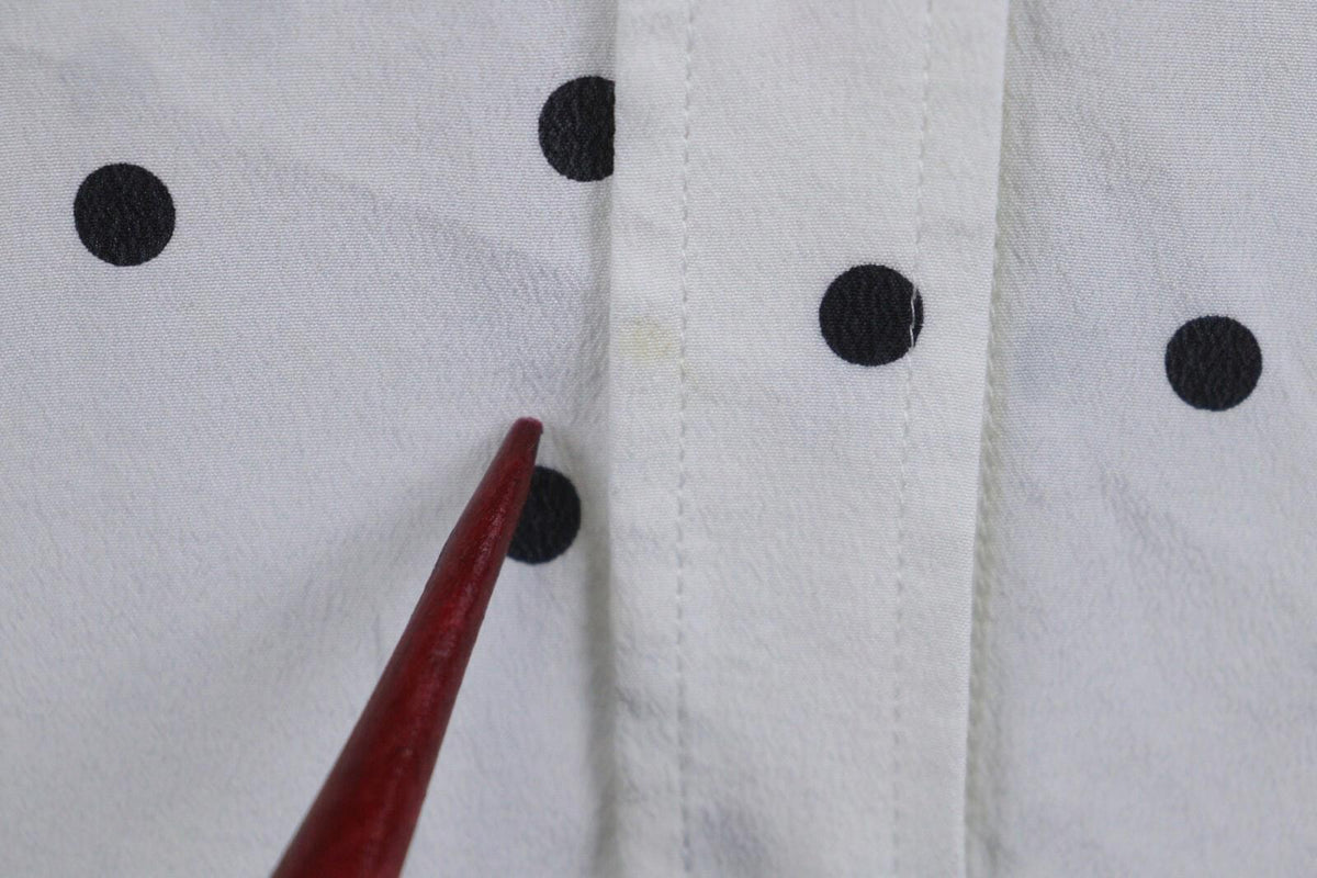 SEZANE Beige Black Polka Dots Long Sleeve Button Up Shirt – Size 36