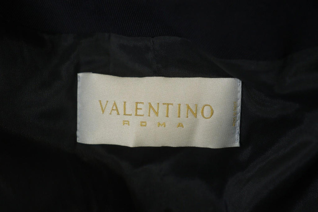 VALENTINO ROMA Navy Long Sleeve Mock Neck Formal Full Zip Blazer Jacket – Size 46