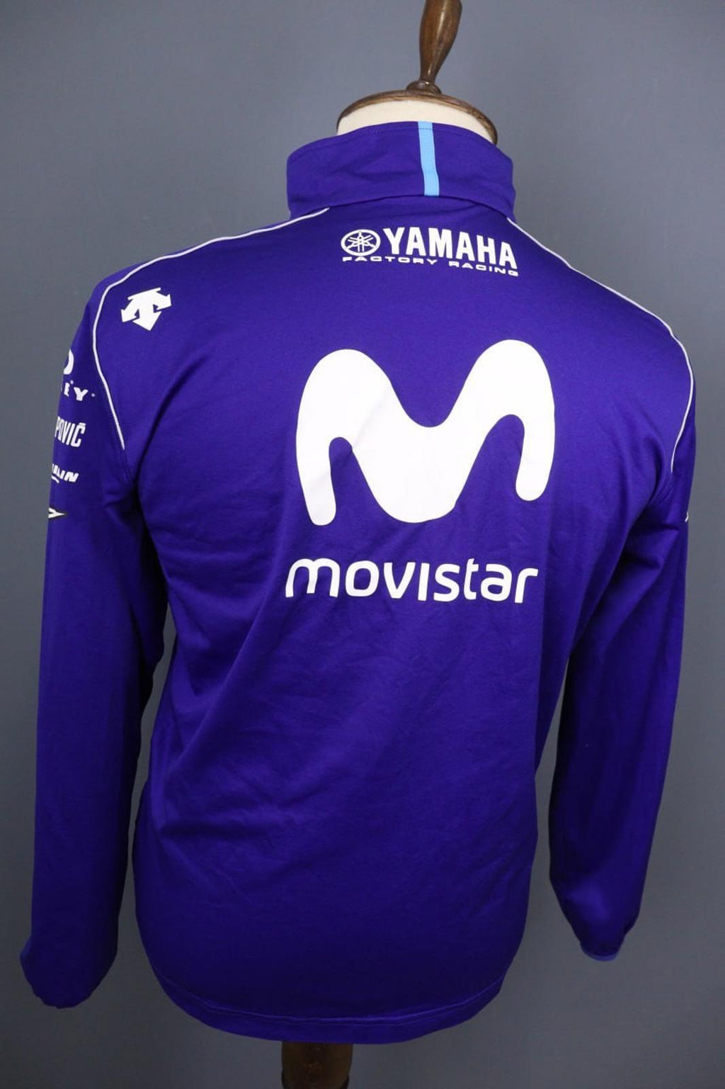 Yamaha Motor Blue Raglan Sleeve Full Zip Monster Energy Racing Team Jacket Sz S