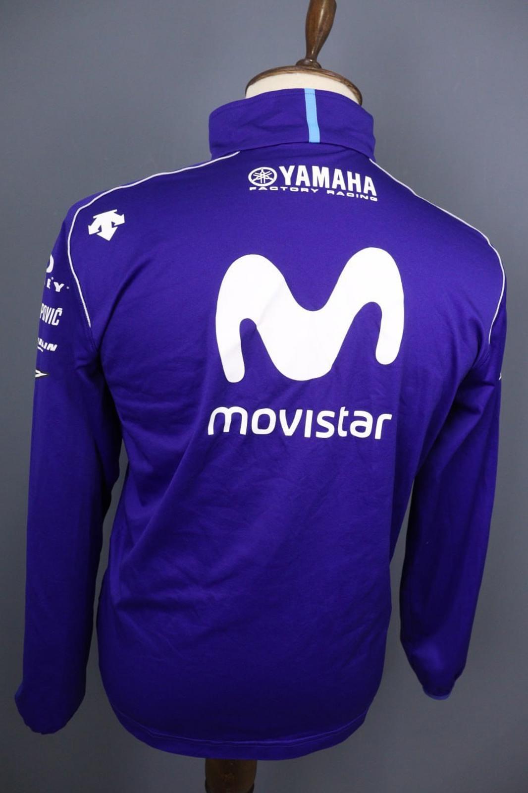 Yamaha Motor Blue Raglan Sleeve Full Zip Monster Energy Racing Team Jacket Sz S