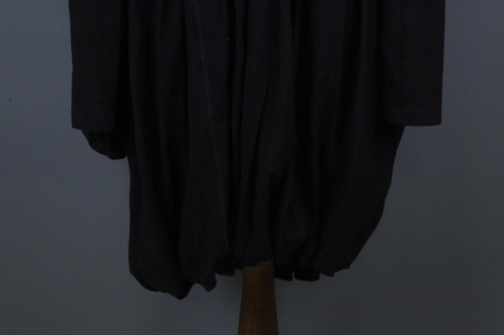 HIGH USE Black Square Neck Long Sleeve Casual Tie Front Fit & Flare Dress – Size L