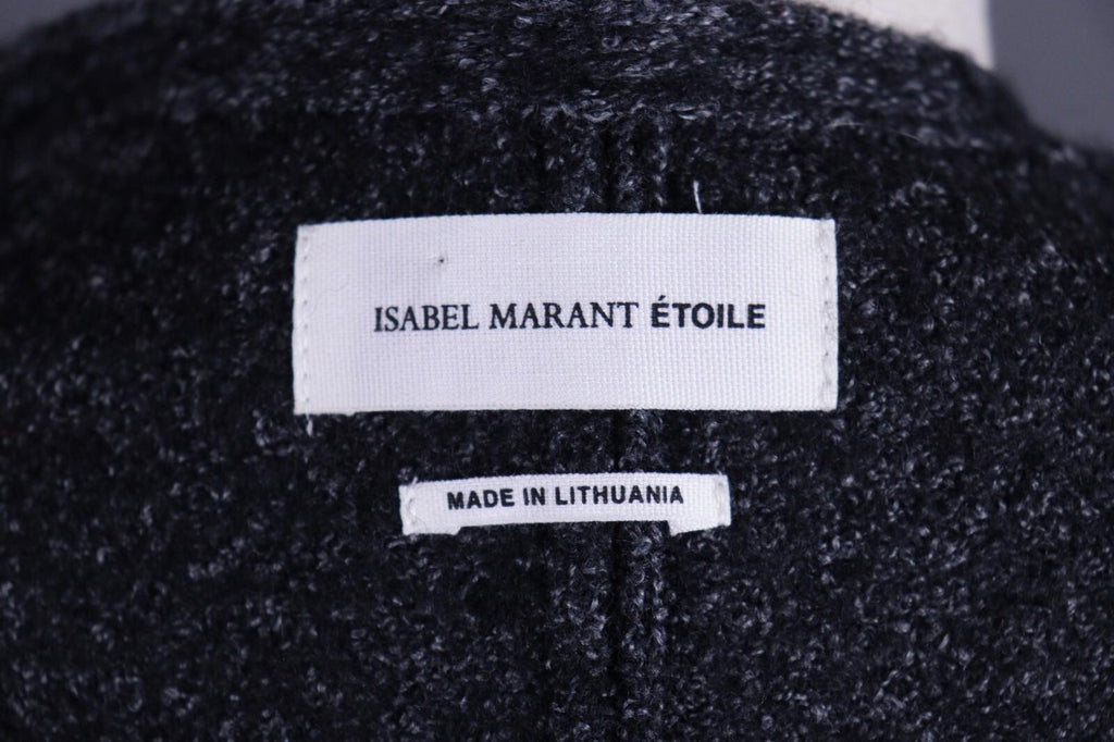 ISABEL MARANT ETOILE Gray Wool Drape Tweed Blazer Jacket – Size 40 / S