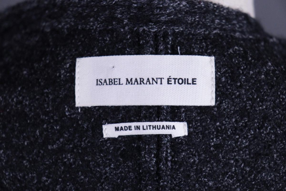 ISABEL MARANT ETOILE Gray Wool Drape Tweed Blazer Jacket – Size 40 / S