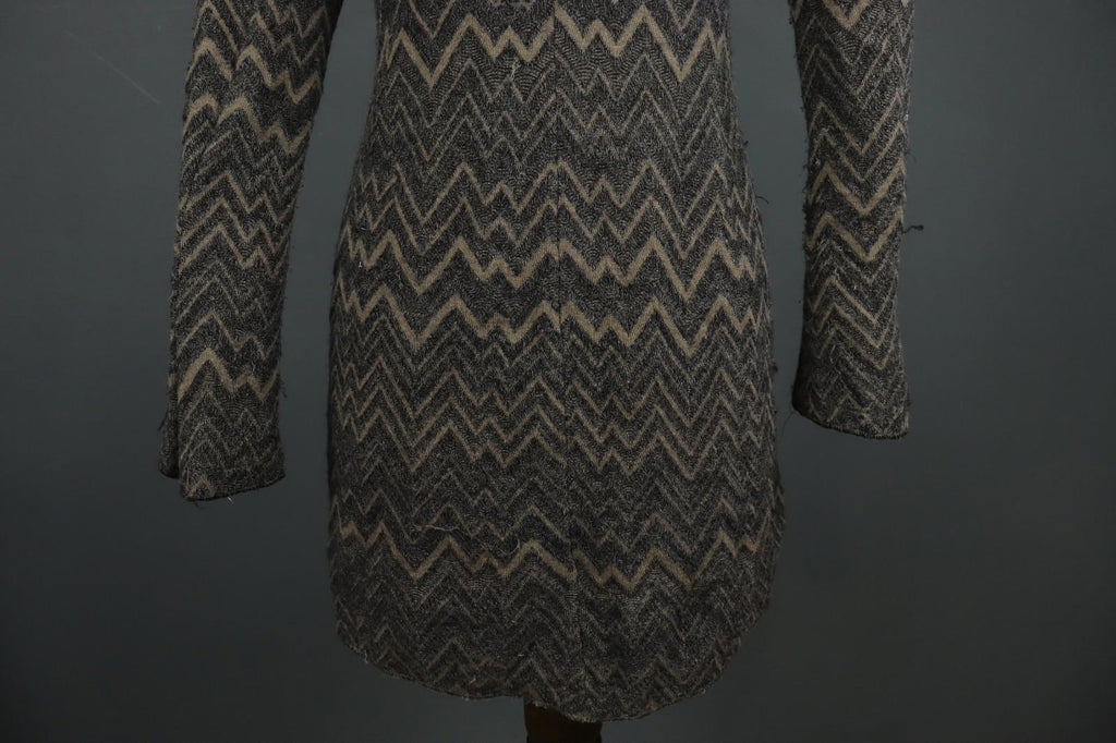 TRANSIT PAR SUCH Gray Brown Chevron Long Sleeve Button-Front Cardigan – Size 1