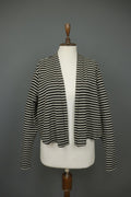 MARIMEKKO Samu-Jussi Koski Black White Stripe Open Front Cardigan Sweater – Size L