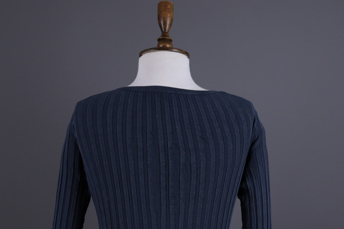 Transit Par Such 212 Blue Ribbed Long Sleeve Top Shirt – Size 1 / S