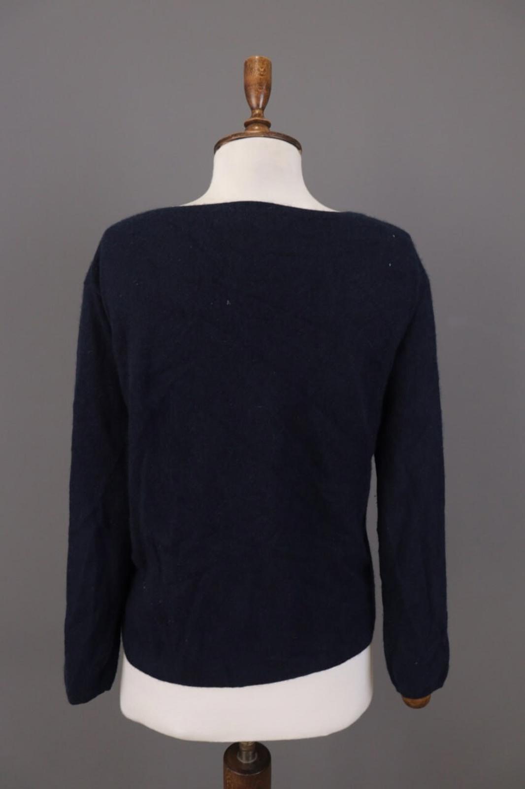 SMINFINITY Blue 100% Cashmere Knit Oversized Sweater S
