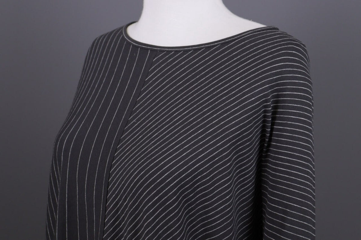 Oska Brown Striped Relaxed Lagenlook Tunic Dress – Size 2