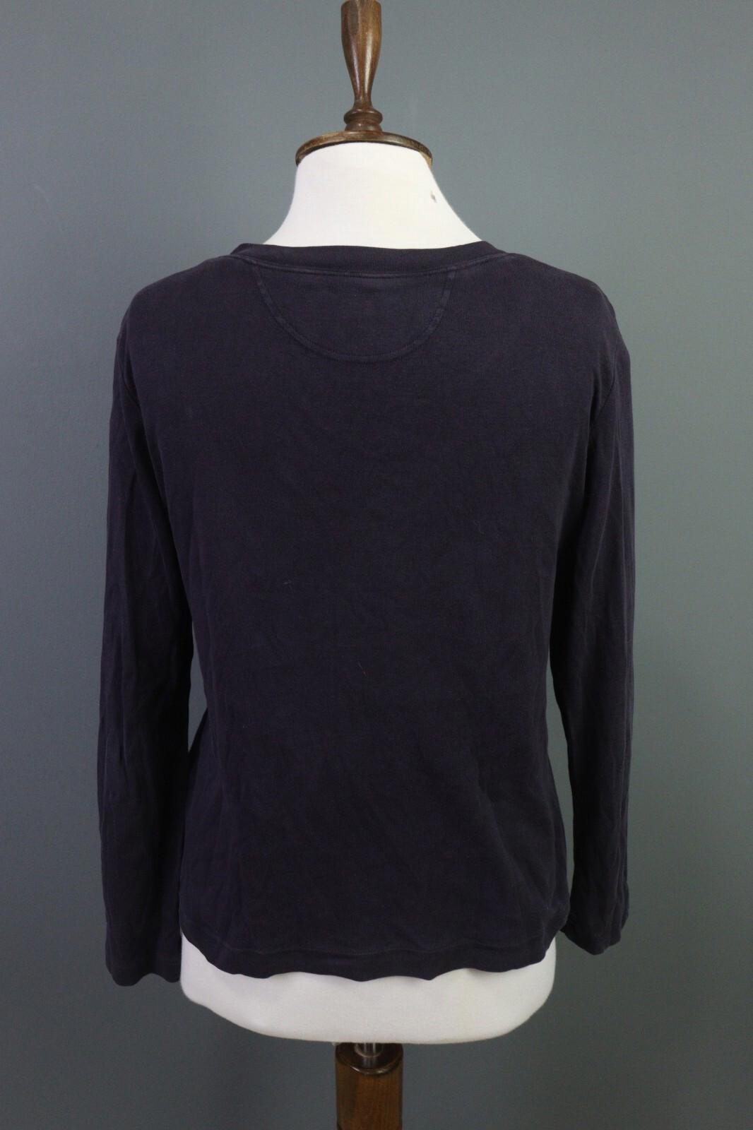 OSKA Blue Long Sleeve Round Neck Top Shirt Blouse – Size 2