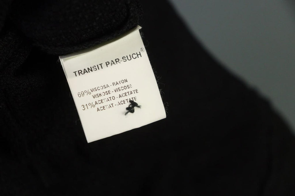 TRANSIT PAR-SUCH Black Viscose Long Sleeve Button Front Shirt Dress – Size 4