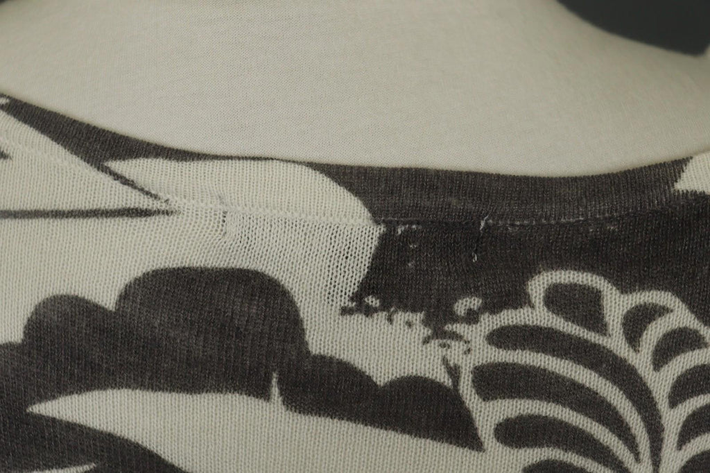ST-MARTIN'S Black White Floral Knitted Raglan Sleeve Button Front Sweater – Size M