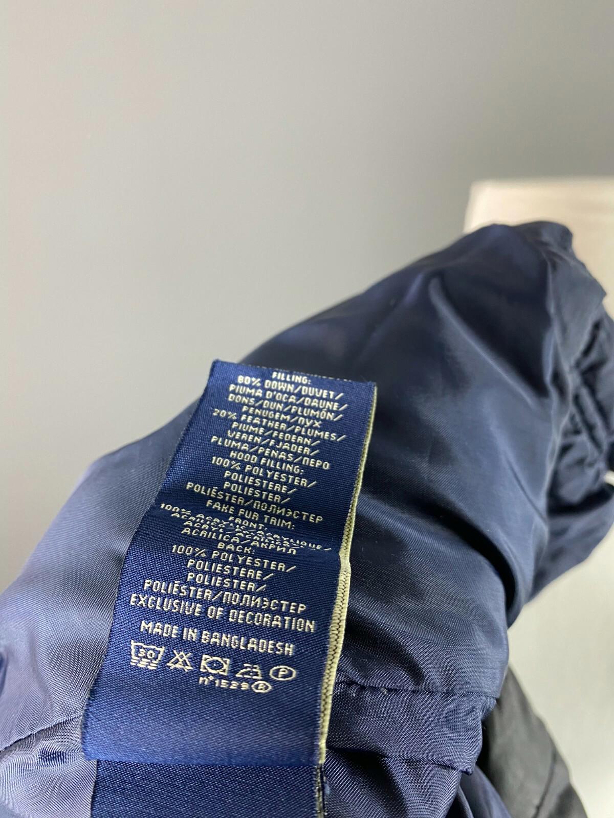 POLO JEANS COMPANY Blue Full Zip Hooded Faux Fur Down Puffer Jacket – Women's M