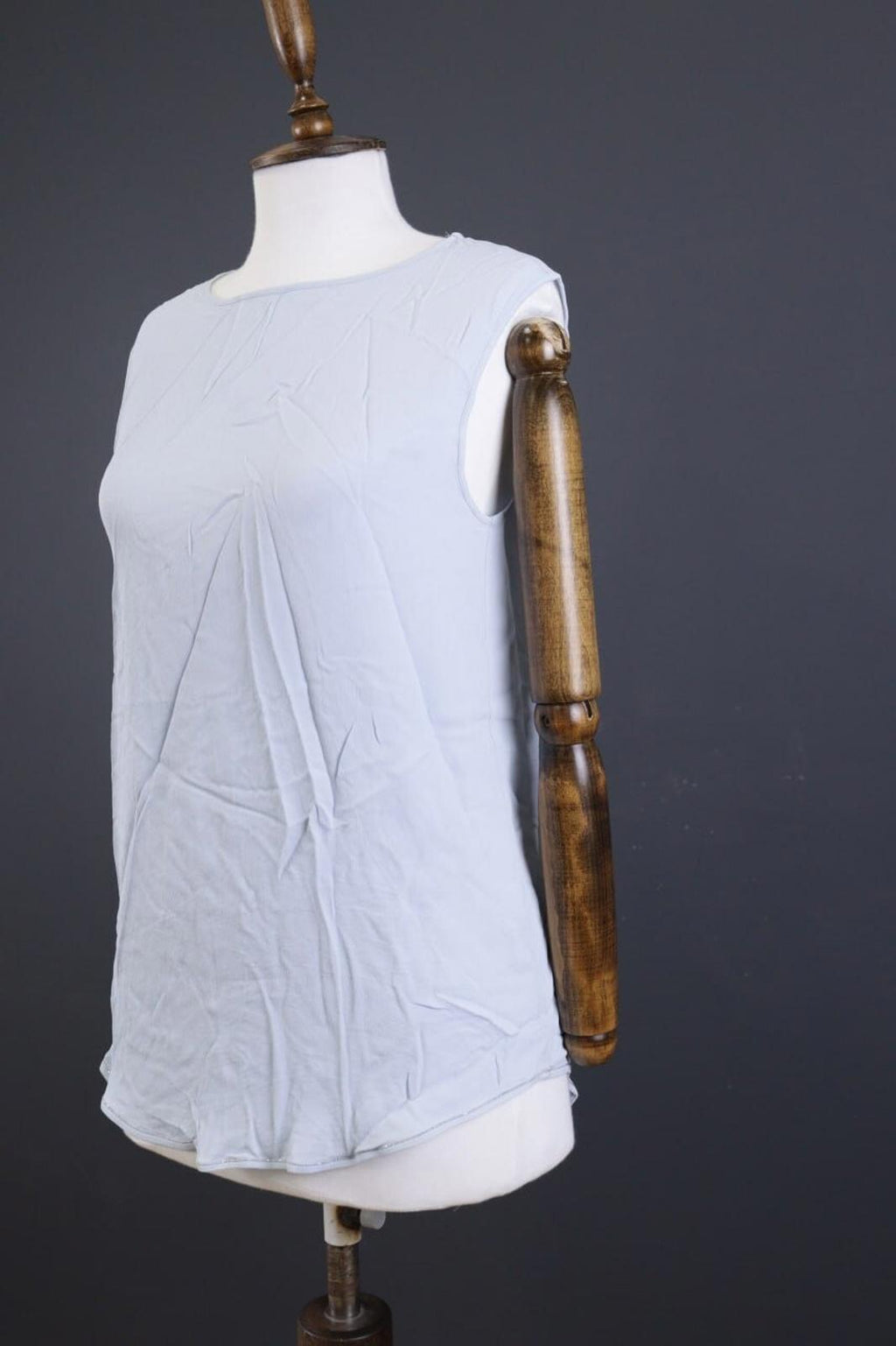 FABIANA FILIPPI Blue Sleeveless Silk Tank Top Tunic – Size 46 Large