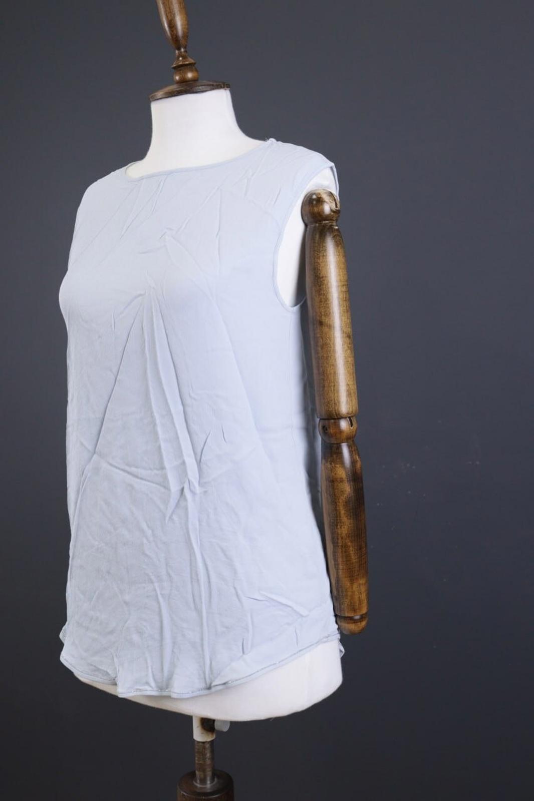 FABIANA FILIPPI Blue Sleeveless Silk Tank Top Tunic – Size 46 Large