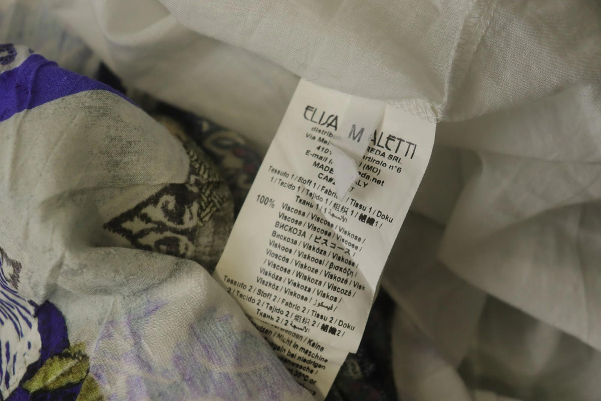 ELISA CAVALETTI SONO ITALIANO Multi Patchwork Floral Paisley Boho Dress – Size M