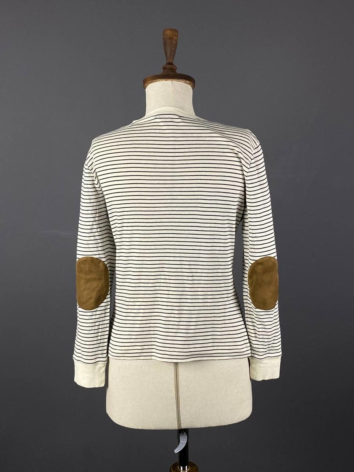 LAUREN JEANS COMPANY RALPH LAUREN Striped Elbow Patches Sweater – Size M