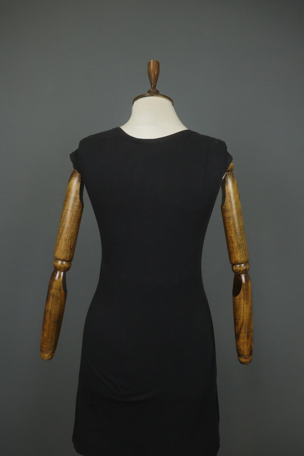 GUDRUN SJODEN Black Cotton Round Neck Sleeveless Pullover Tank Dress – Size S