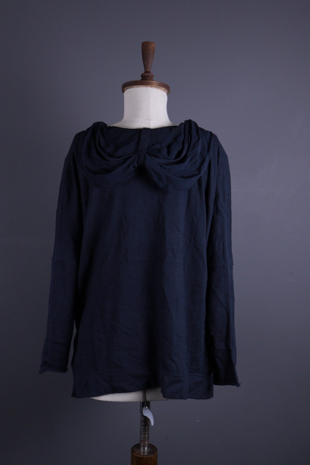 Annette Gortz Dark Blue Wool Hooded Oversized Sweater – Size M