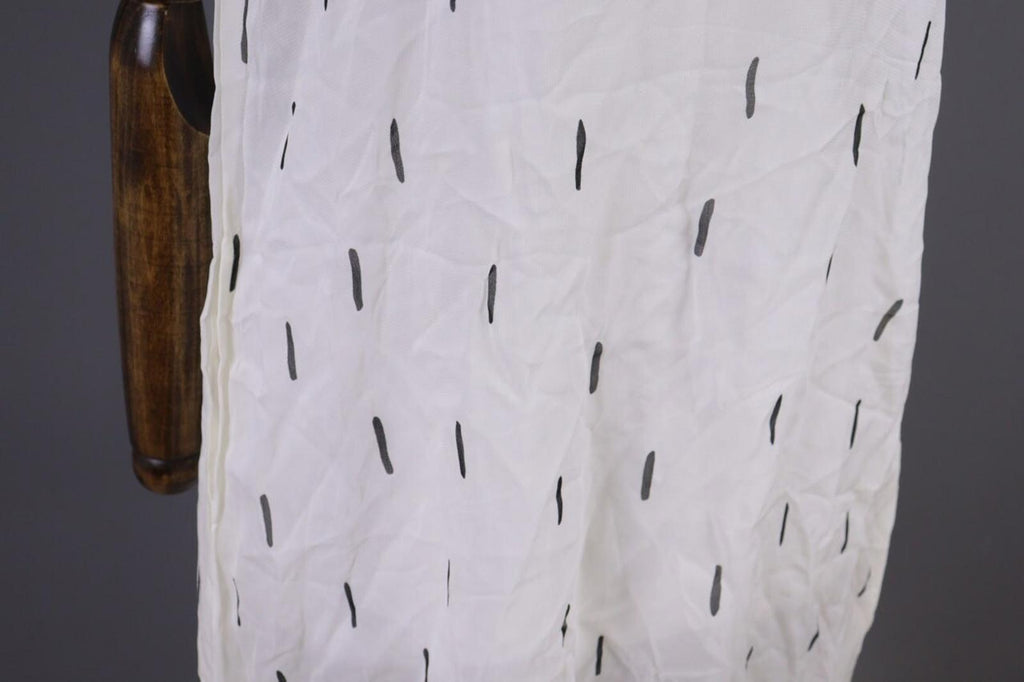 GUDRUN SJODEN White Printed Sleeveless Lightweight Blouson Dress – Size S