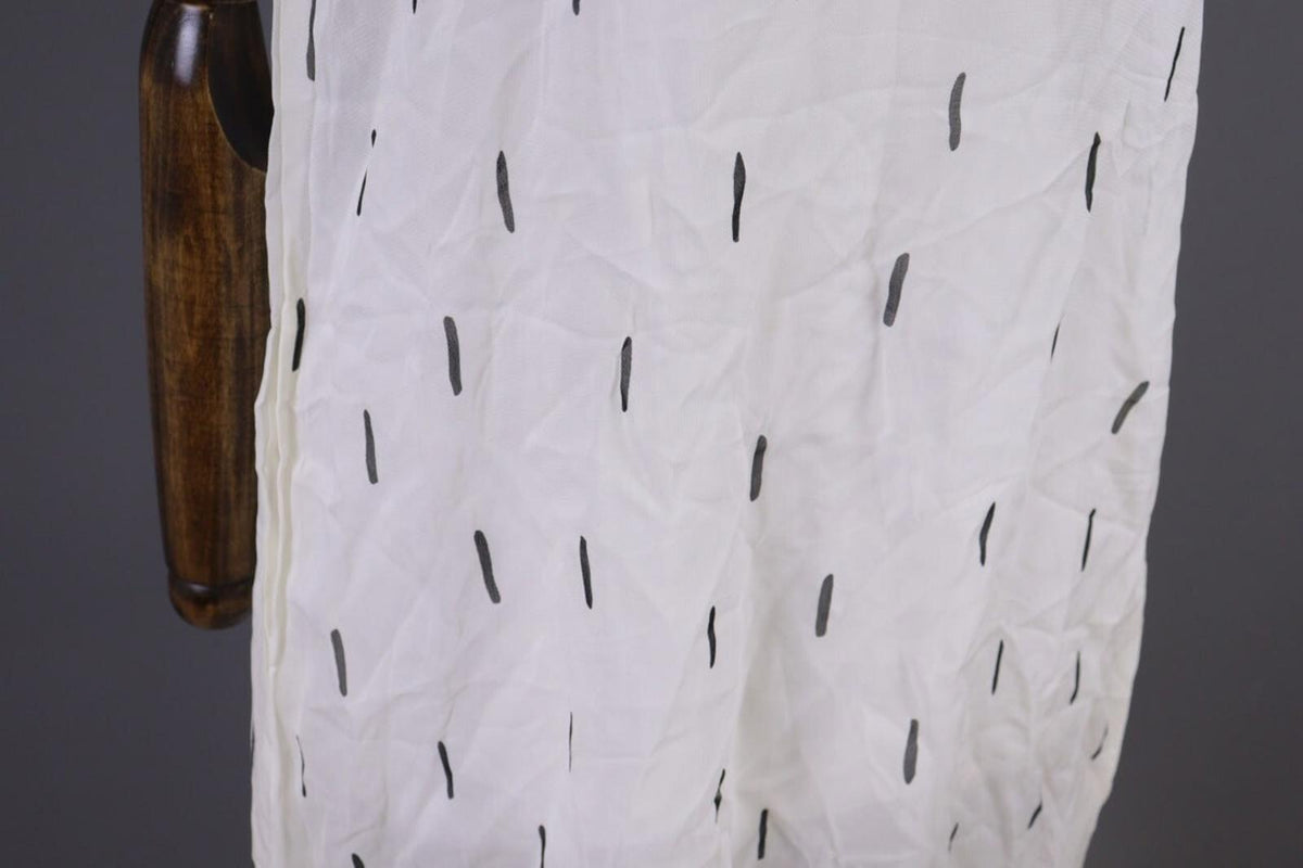 GUDRUN SJODEN White Printed Sleeveless Lightweight Blouson Dress – Size S