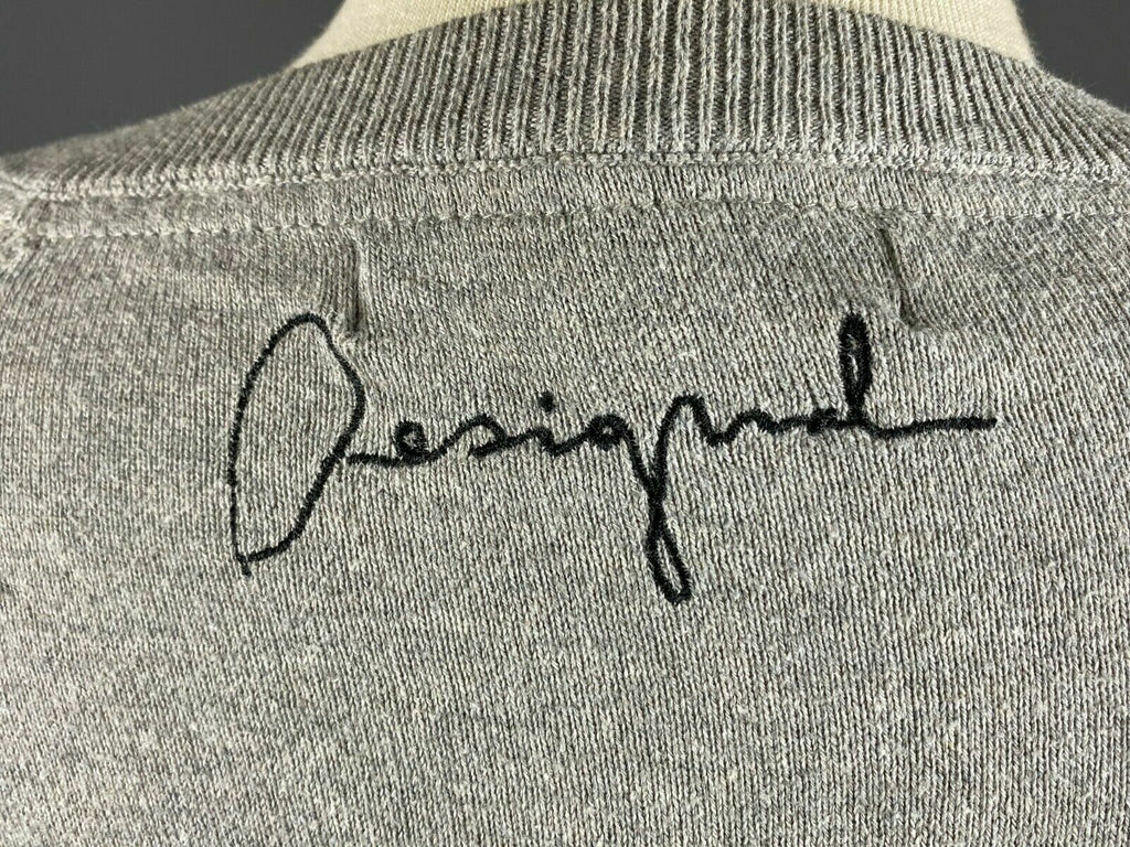 Desigual Why Grey Crew Neck Cotton Jumper Sweater – Women's L