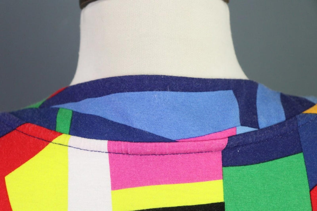 RALPH LAUREN BLACK LABEL Multicolro Colorful 3/4 Sleeve Stretch Blouse Top