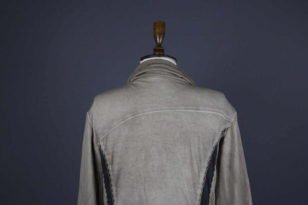 Bottega by Elisa Cavaletti Beige Lagenlook Lightweight Coat Jacket – Size L