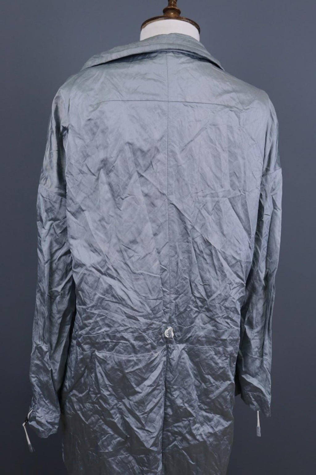ANNETTE GORTZ Gray Collared Long Sleeve Full Zip Windbreaker Rain Coat – Size 42