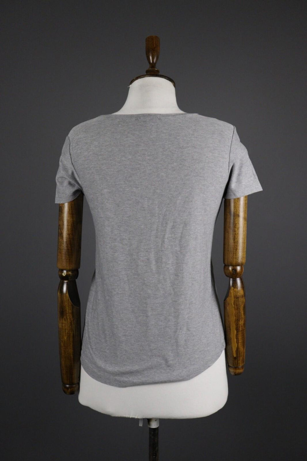 ETRO MILANO Gray Printed Cotton Short Sleeve Top T-Shirt – Size 40