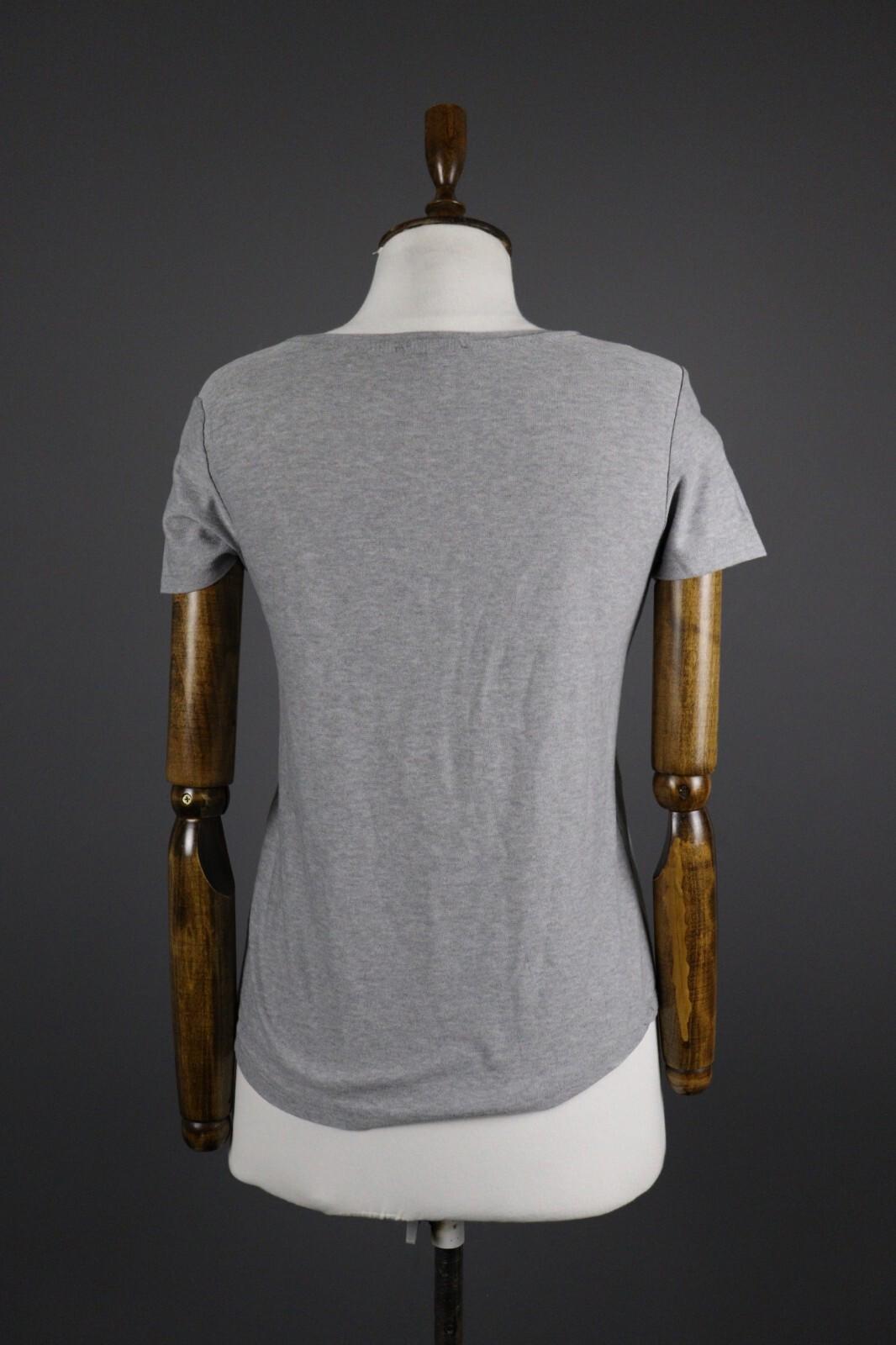 ETRO MILANO Gray Printed Cotton Short Sleeve Top T-Shirt – Size 40