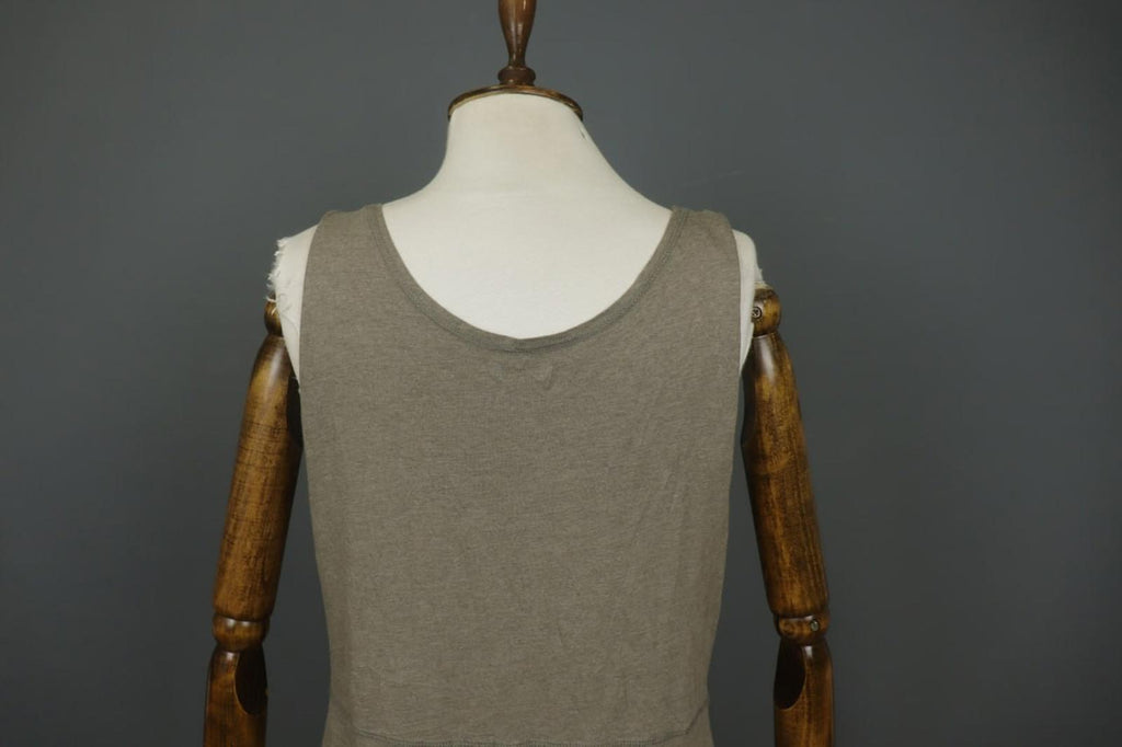 GUDRUN SJODEN Brown 100% Modal Sleeveless Scoop Neck Pullover Tank Dress – Size L