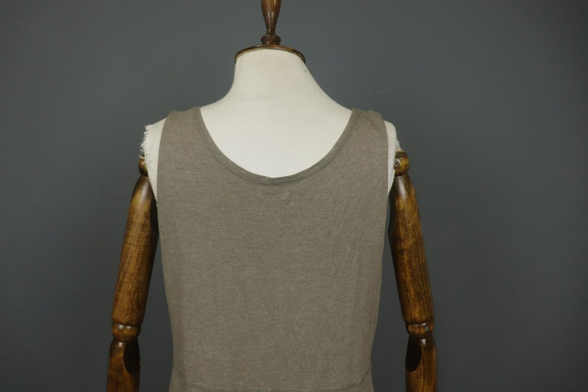 GUDRUN SJODEN Brown 100% Modal Sleeveless Scoop Neck Pullover Tank Dress – Size L
