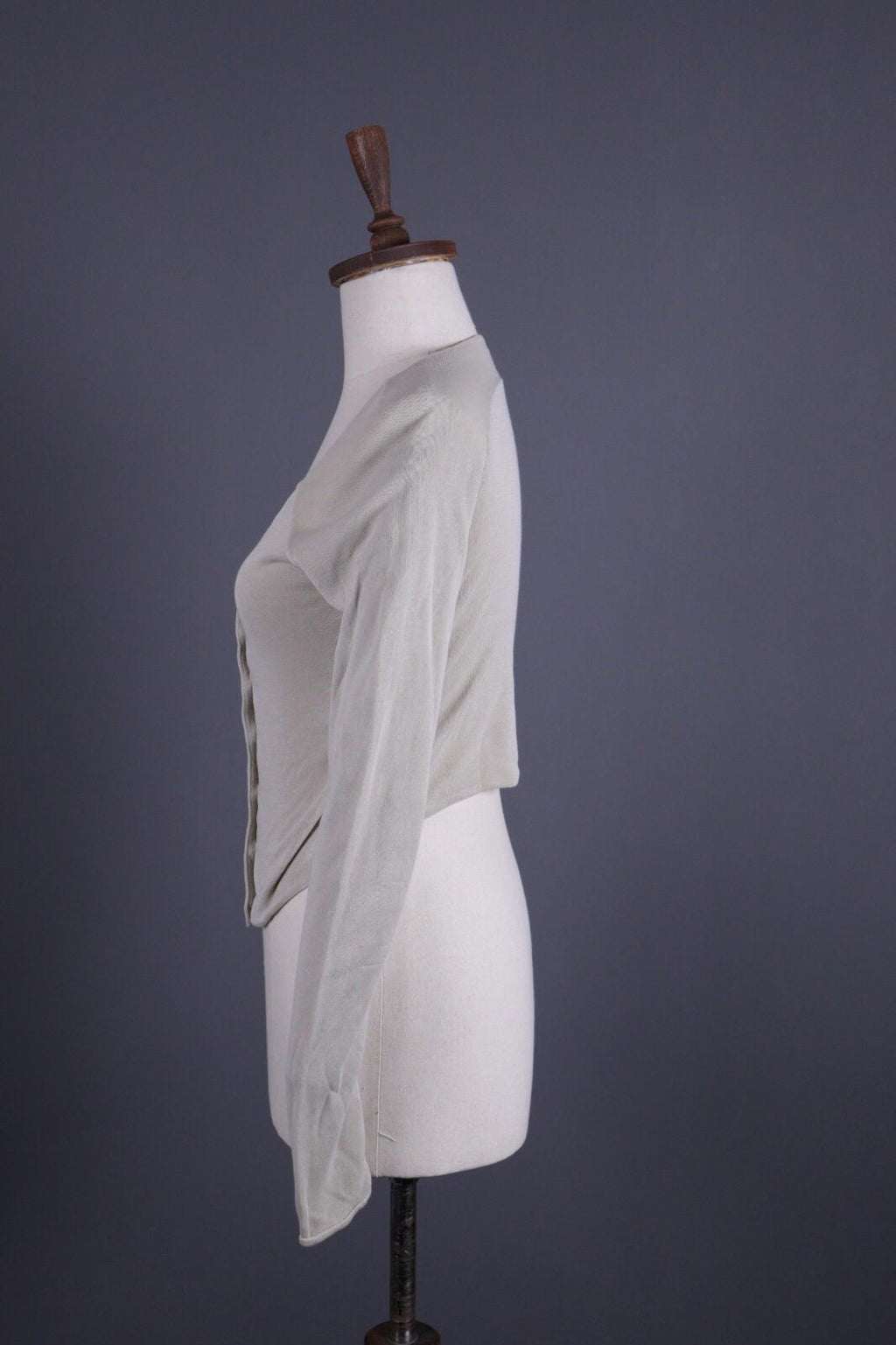 TRANSIT PAR SUCH Gray Knit Cropped Cardigan Sweater – Size 3 / M