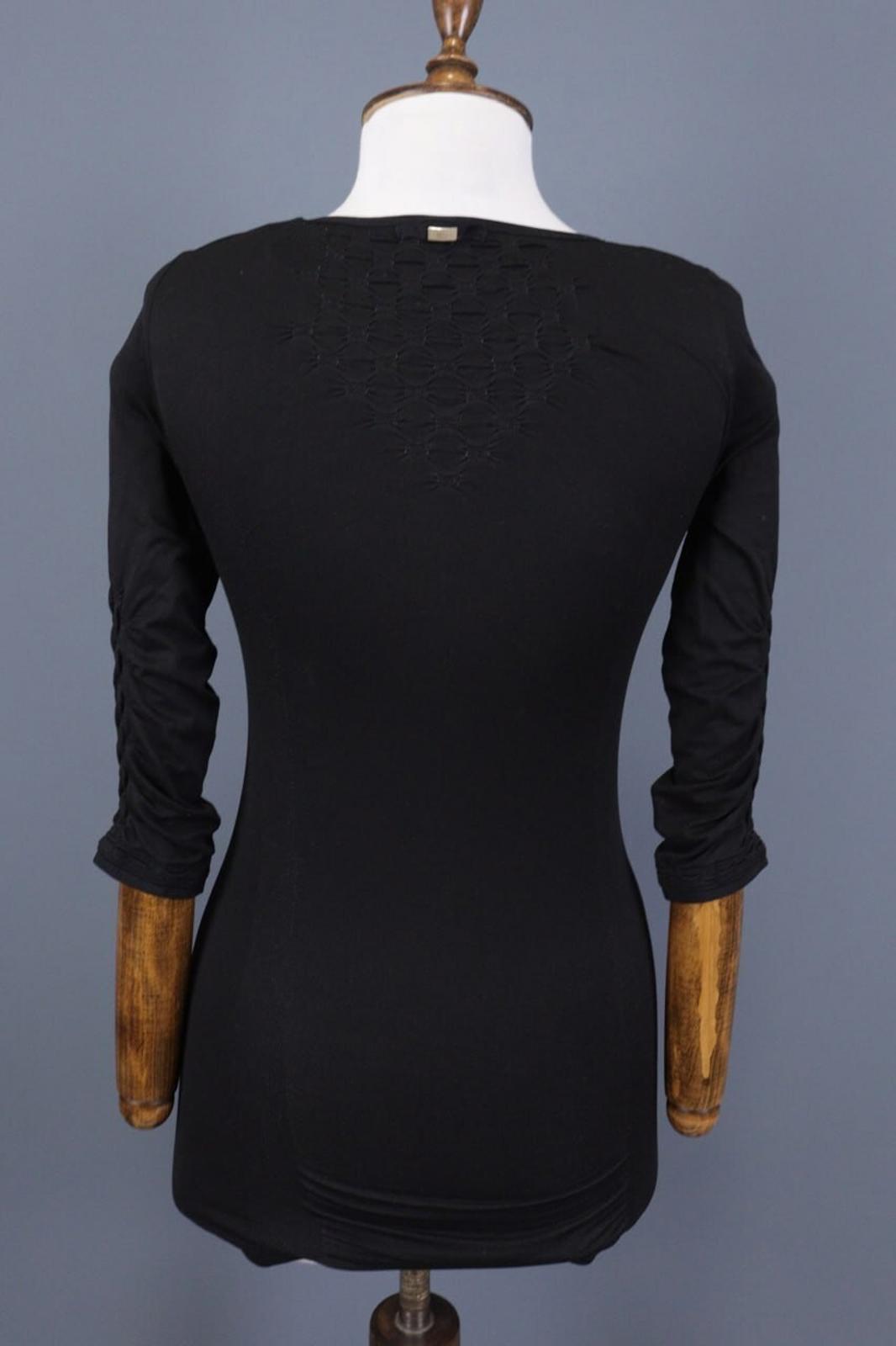 HIGH USE by CLAIRE CAMPBELL Black Bodycon 3/4 Sleeve Tunic Top – Size XS S
