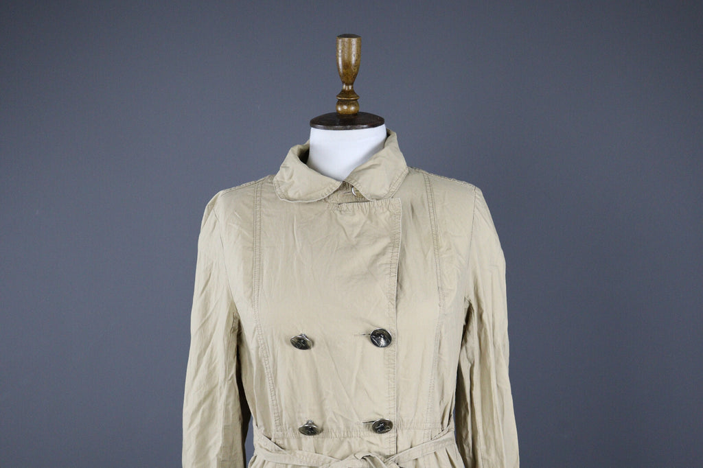 Cop Copine Casual Double Breasted Belted Trench Coat Jacket – Women's 2