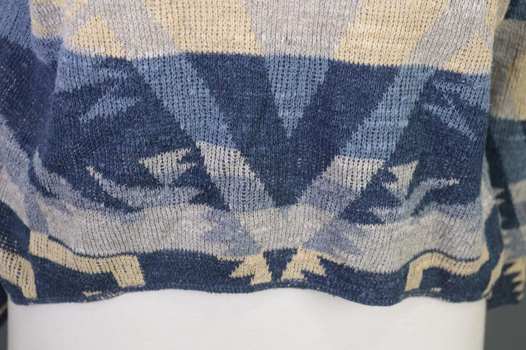 DENIM&SUPPLY RALPH LAUREN Blue Aztec Print Knit Sweater – Size XS