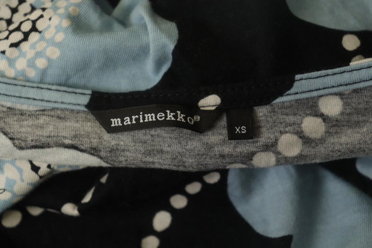 MARIMEKKO Multi Floral 100% Cotton Short Sleeve Round Neck Shift Dress – Size XS