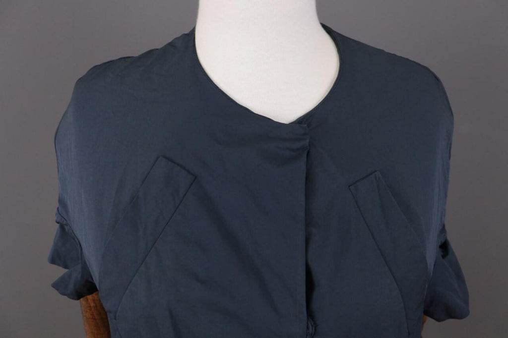 MARNI Blue Snap Short Sleeve Blouse Shirt Top – Size 38