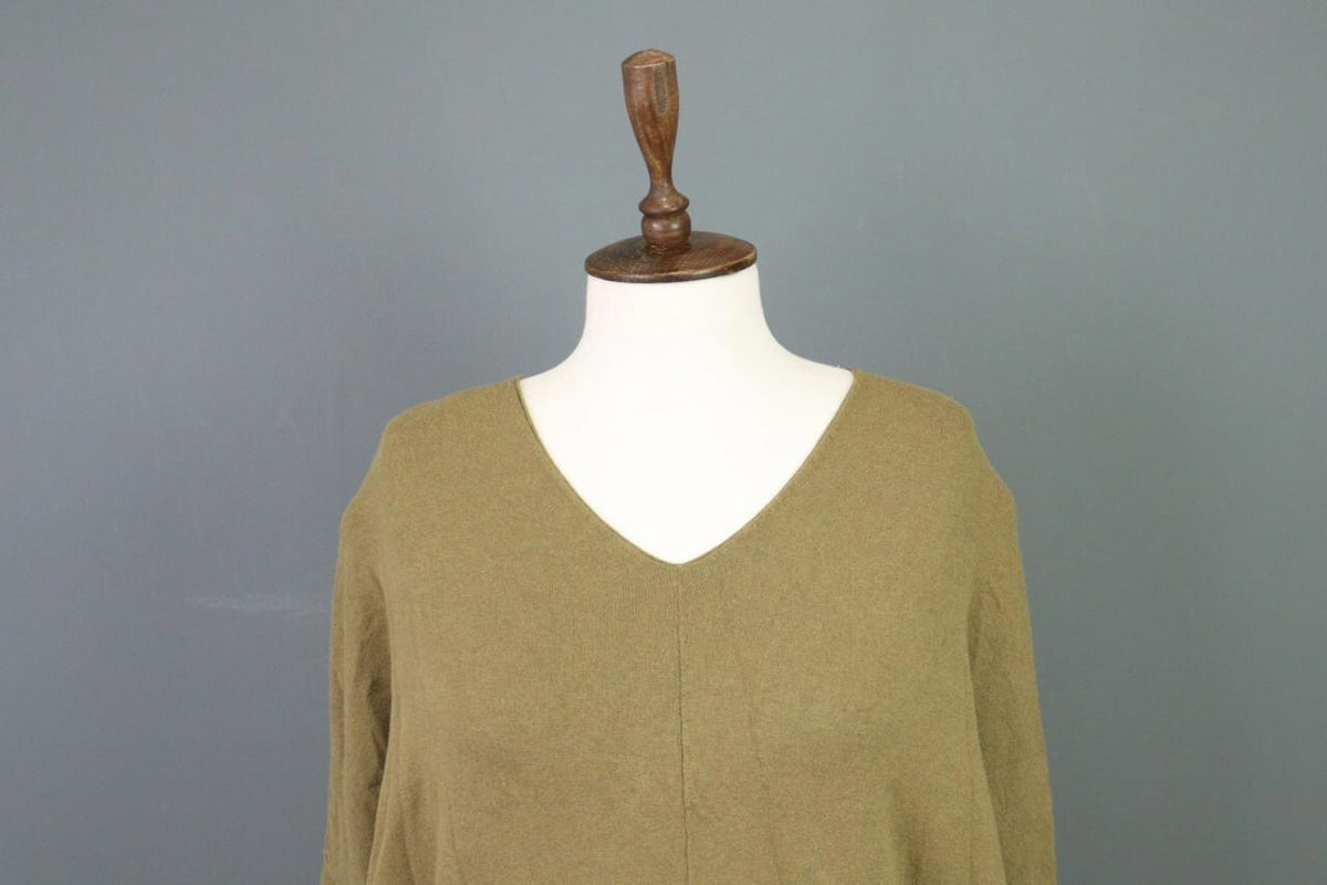 TRANSIT PAR SUCH Green Knit Lagenlook Tunic Sweater – Size 4