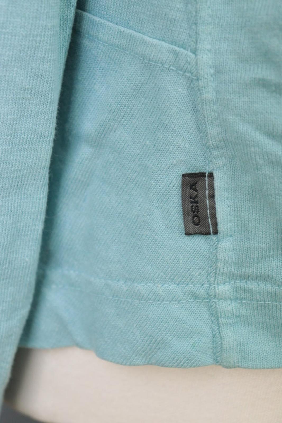 OSKA Blue Regular Fit V-Neck Raglan Sleeve Button Front Cardigan Sweater – Size 4