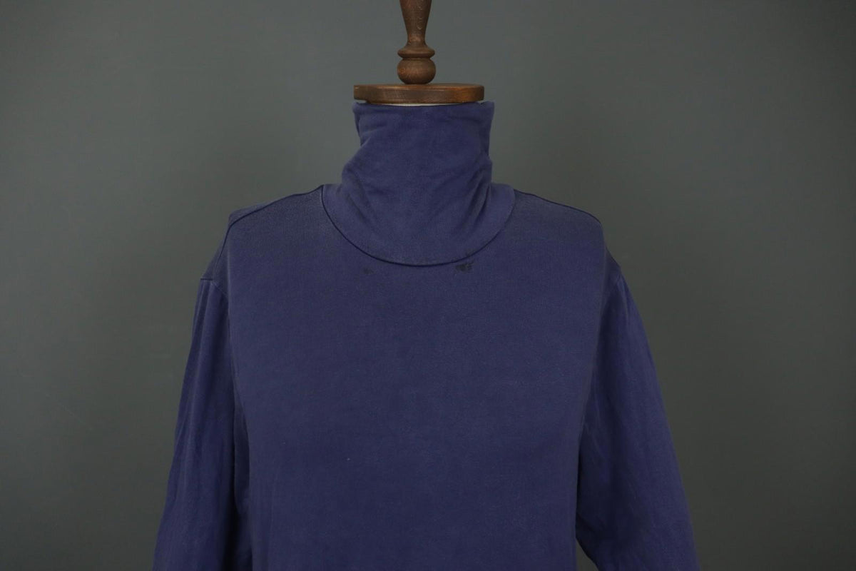 GUDRUN SJODEN Navy Knitted Long Sleeve Turtle Neck Pullover Sweater – Size L
