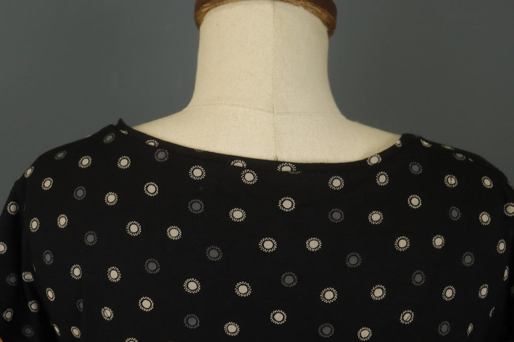 GUDRUN SJODEN Multi Polka Dot Short Sleeve Round Neck Pullover Blouse Top – Size M